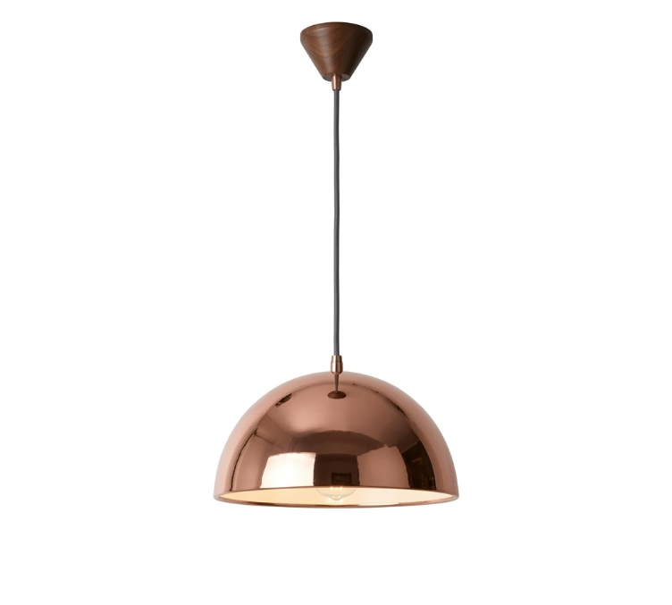 Rose Gold Globe Pendant Light for Kitchen Island Dining Room and Bedroom