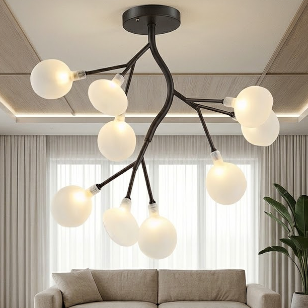 Modern Firefly Branch Chandelier for Living Room Dining Room and Entryway