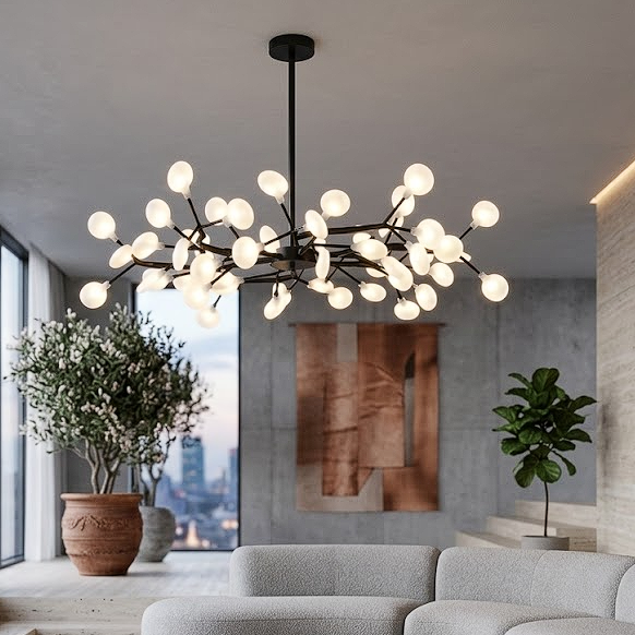 Modern Firefly Branch Chandelier for Living Room Dining Room and Entryway