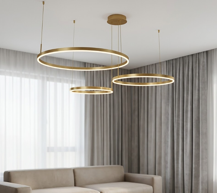 Aria Circle Ring Chandelier for Living Room Dining Room and Bedroom