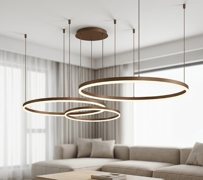 Aria Circle Ring Chandelier for Living Room Dining Room and Bedroom