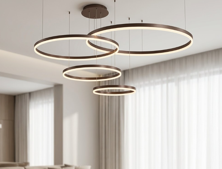 Aria Circle Ring Chandelier for Living Room Dining Room and Bedroom