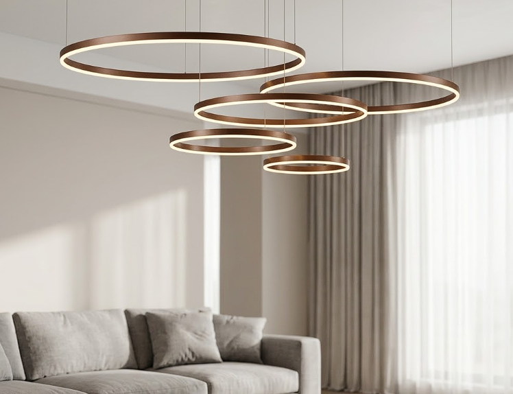 Aria Circle Ring Chandelier for Living Room Dining Room and Bedroom