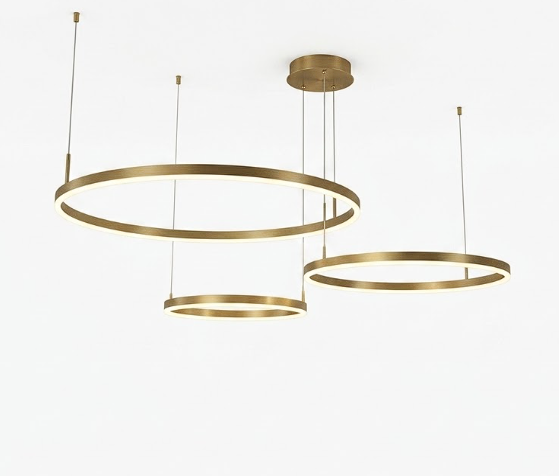 Aria Circle Ring Chandelier for Living Room Dining Room and Bedroom