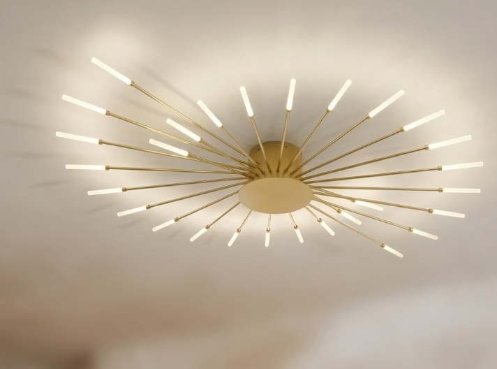 Nova Flush Mount Chandelier for Living Room Bedroom and Dining Room