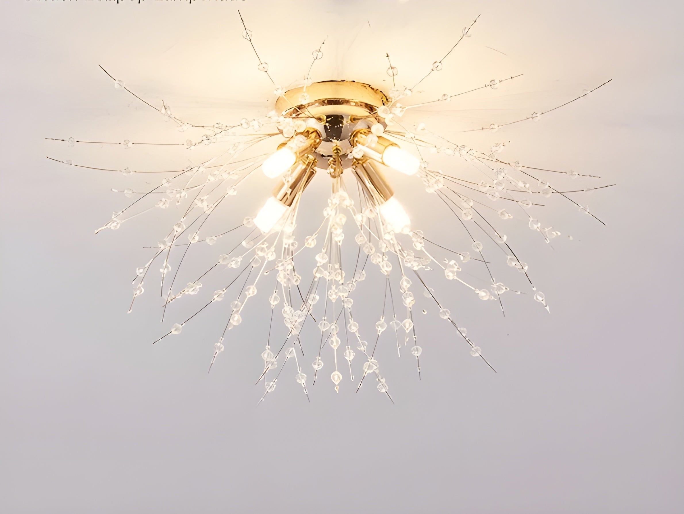 Dandelion Crystal Fireball Chandelier for Living Room Dining Room and Bedroom