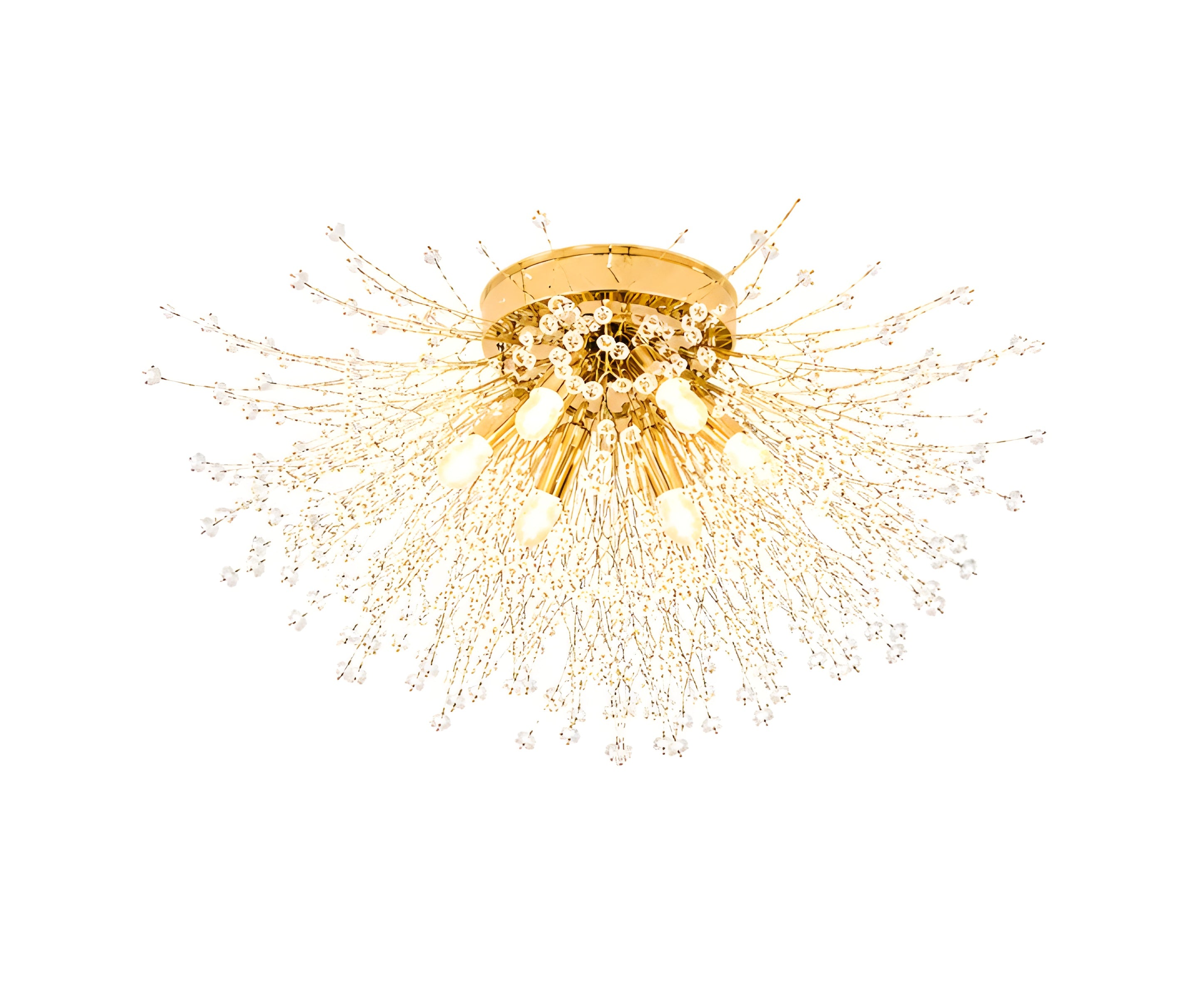 Dandelion Crystal Fireball Chandelier for Living Room Dining Room and Bedroom