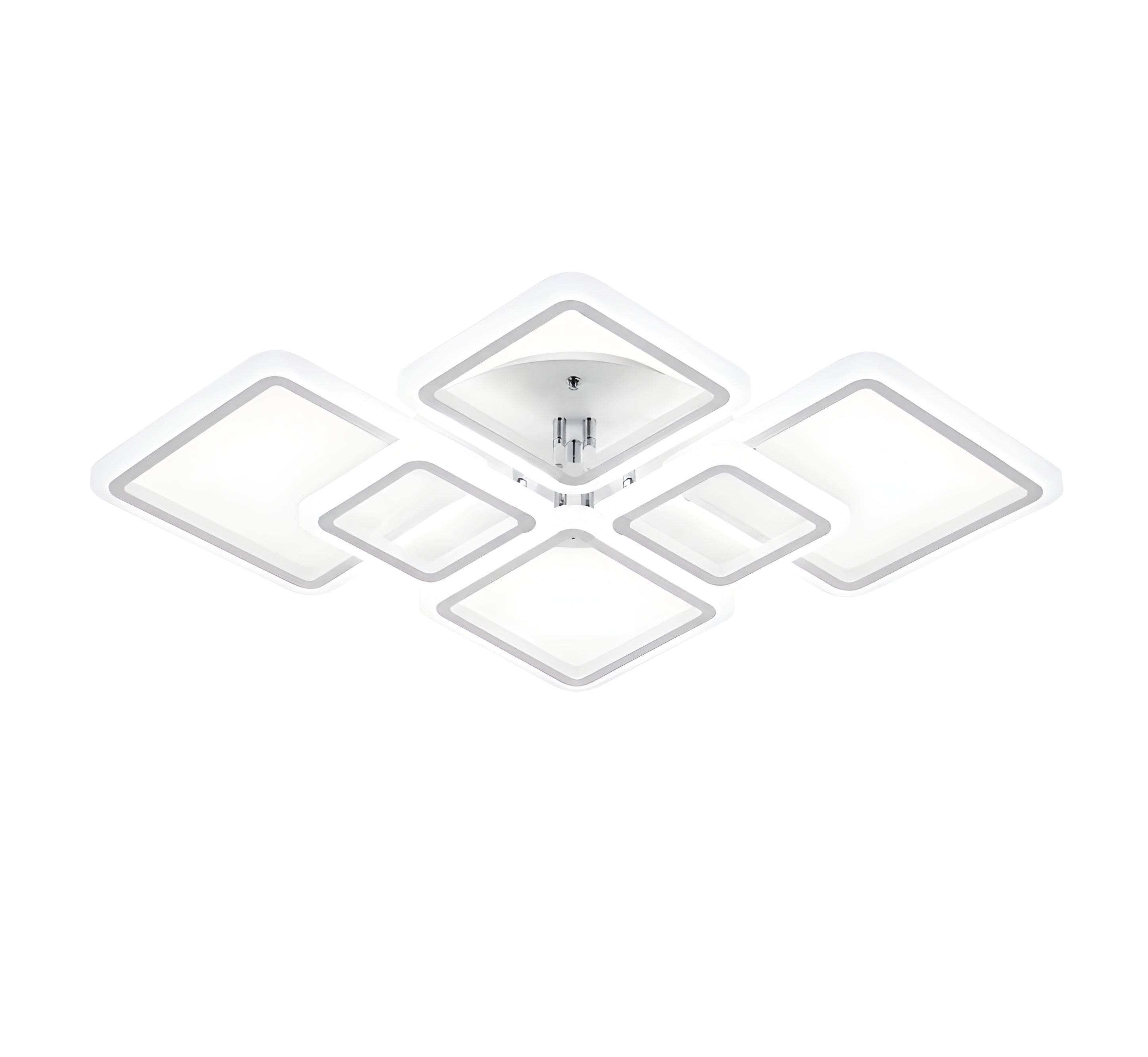 Modern Geometric LED Flush Mount Chandelier for Living Room Bedroom and Dining Room