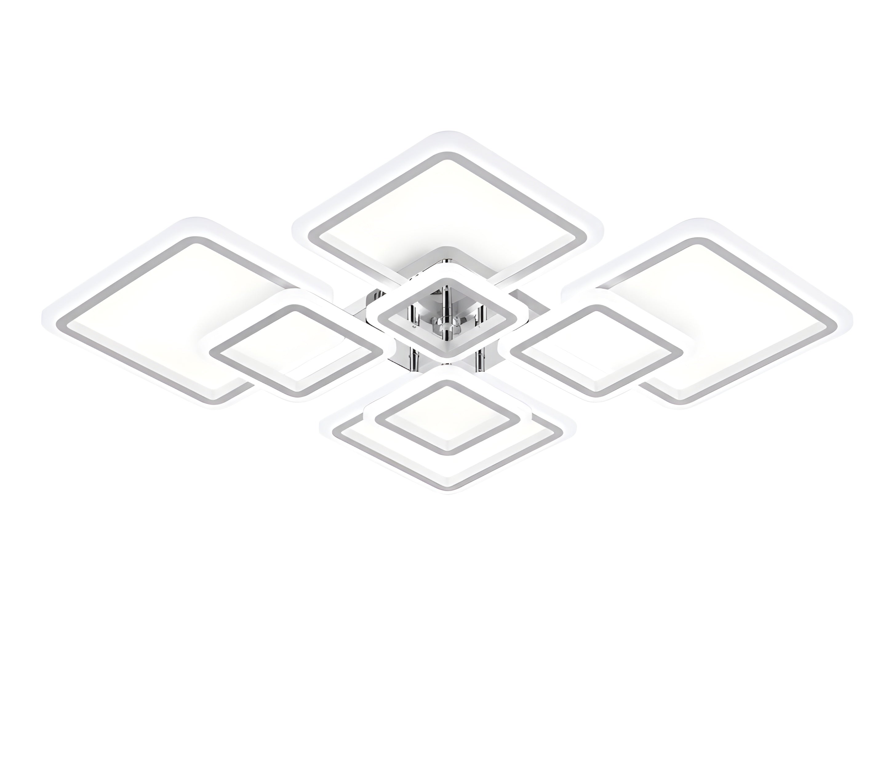 Modern Geometric LED Flush Mount Chandelier for Living Room Bedroom and Dining Room