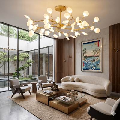 Modern Firefly Branch Chandelier for Living Room Dining Room and Entryway