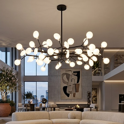 Modern Firefly Branch Chandelier for Living Room Dining Room and Entryway
