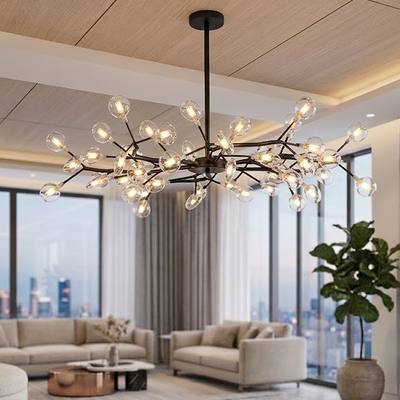 Modern Firefly Branch Chandelier for Living Room Dining Room and Entryway
