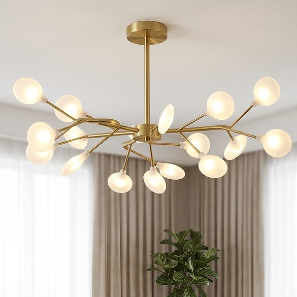 Modern Firefly Branch Chandelier for Living Room Dining Room and Entryway