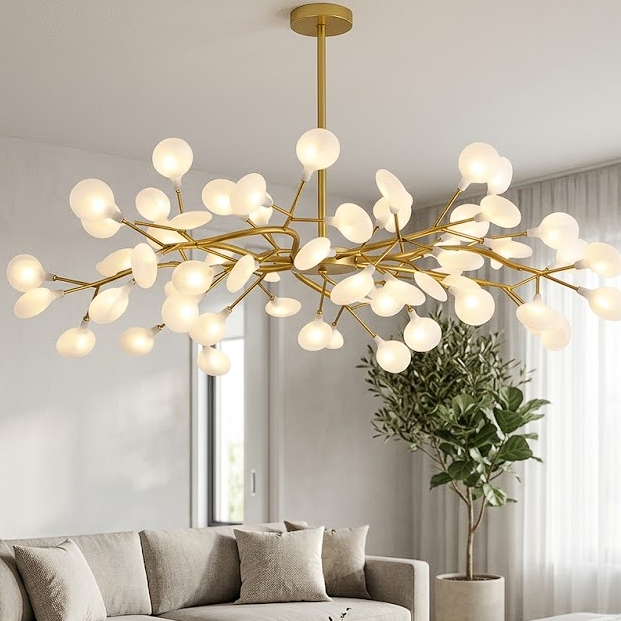 Modern Firefly Branch Chandelier for Living Room Dining Room and Entryway