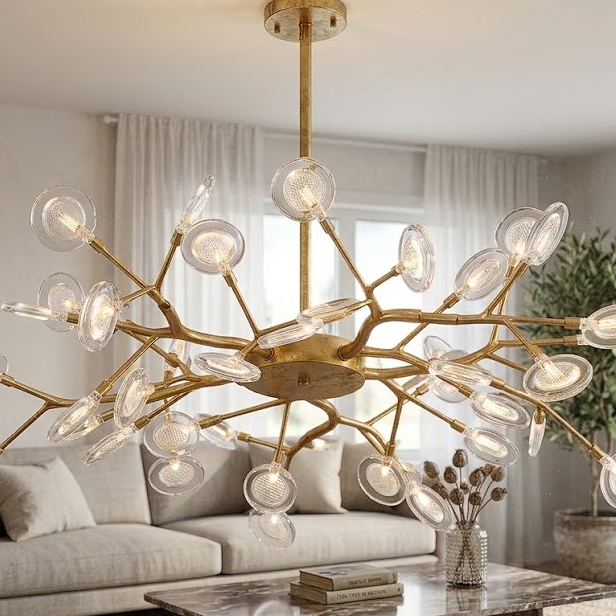 Modern Firefly Branch Chandelier for Living Room Dining Room and Entryway