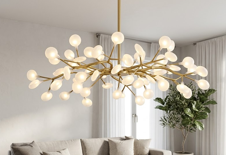 Modern Firefly Branch Chandelier for Living Room Dining Room and Entryway