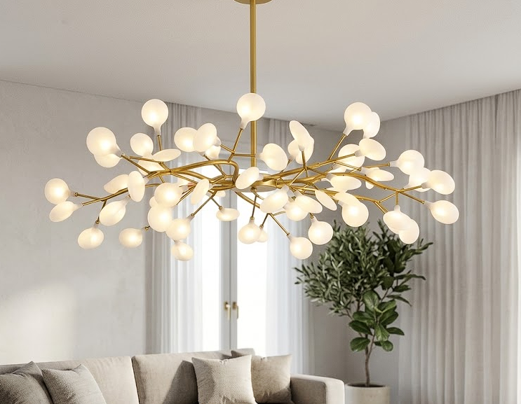 Modern Firefly Branch Chandelier for Living Room Dining Room and Entryway