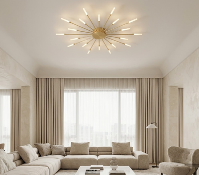 Nova Flush Mount Chandelier for Living Room Bedroom and Dining Room