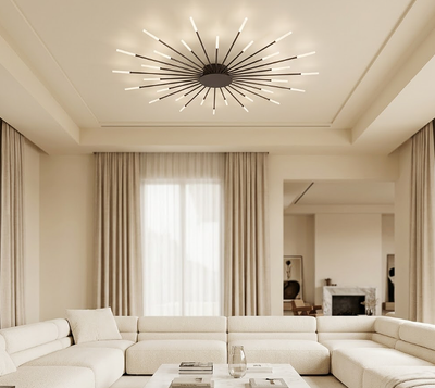 Nova Flush Mount Chandelier for Living Room Bedroom and Dining Room