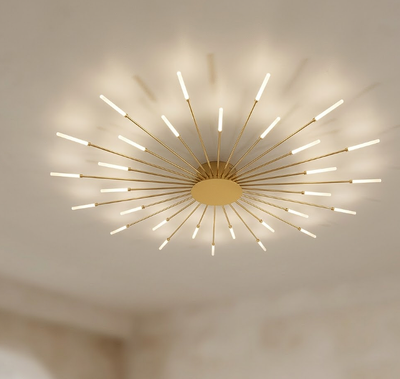Nova Flush Mount Chandelier for Living Room Bedroom and Dining Room