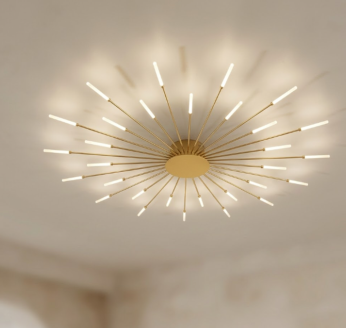 Nova Flush Mount Chandelier for Living Room Bedroom and Dining Room