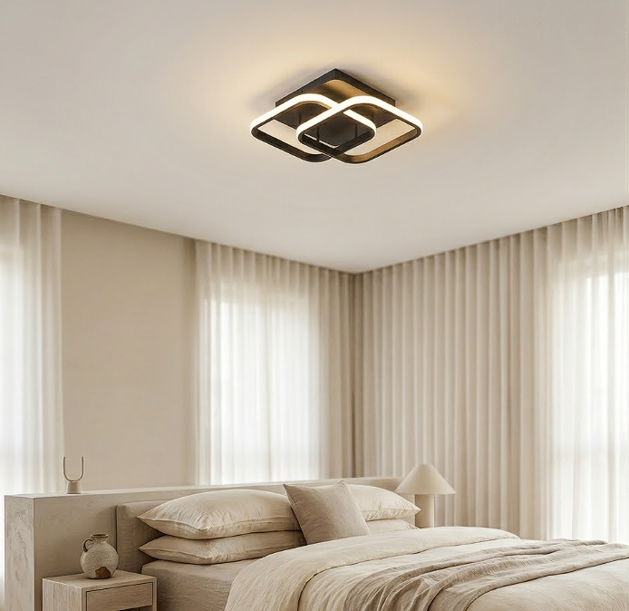 Luna Semi Flush Mount Ceiling Light for Bedroom Hallway and Corridor