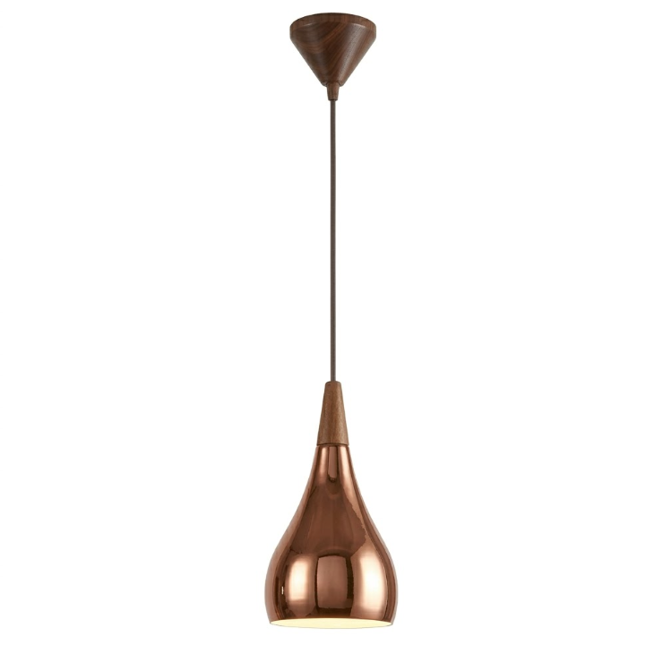 Rose Gold Globe Pendant Light for Kitchen Island Dining Room and Bedroom