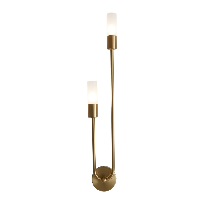 Modern Gold Brass Wall Sconce for Bedroom Bedside Reading and Corridor