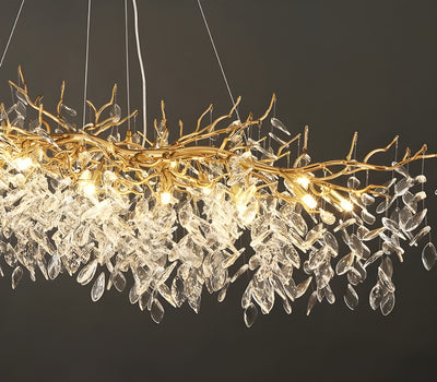 Luxe Crystal Branch Chandelier for Living Room Dining Room and Bedroom