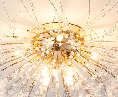 Dandelion Crystal Fireball Chandelier for Living Room Dining Room and Bedroom