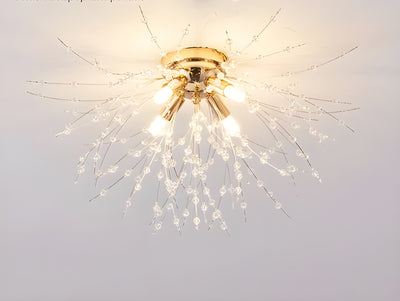 Dandelion Crystal Fireball Chandelier for Living Room Dining Room and Bedroom