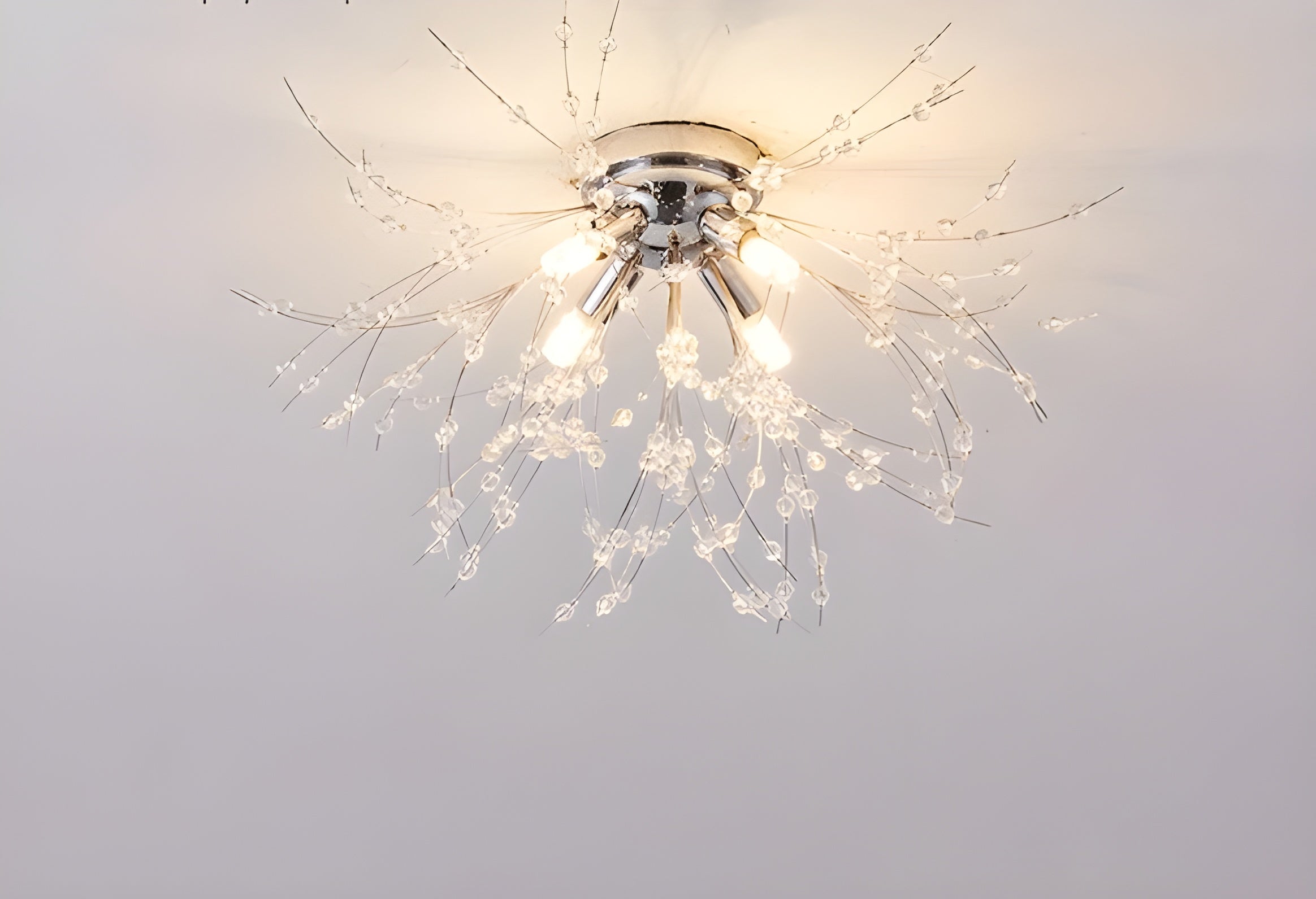 Dandelion Crystal Fireball Chandelier for Living Room Dining Room and Bedroom