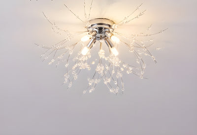 Dandelion Crystal Fireball Chandelier for Living Room Dining Room and Bedroom