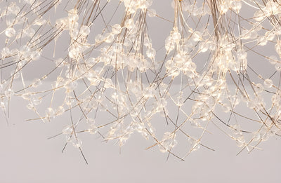 Dandelion Crystal Fireball Chandelier for Living Room Dining Room and Bedroom