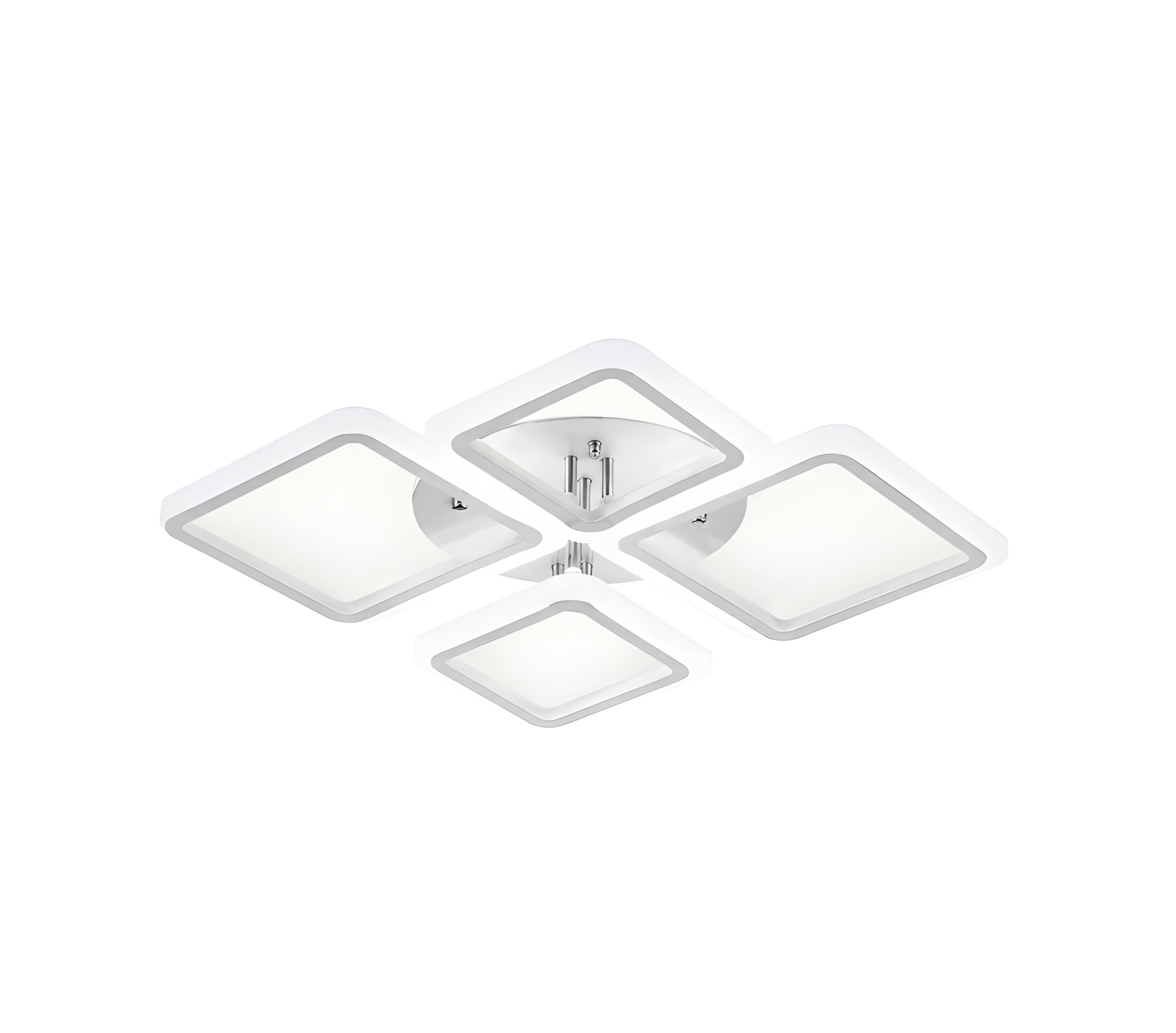 Modern Geometric LED Flush Mount Chandelier for Living Room Bedroom and Dining Room