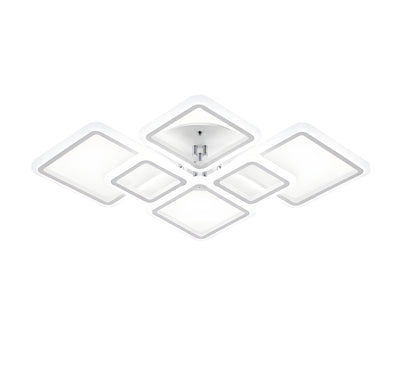Modern Geometric LED Flush Mount Chandelier for Living Room Bedroom and Dining Room