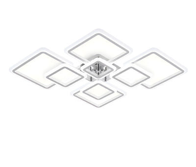 Modern Geometric LED Flush Mount Chandelier for Living Room Bedroom and Dining Room
