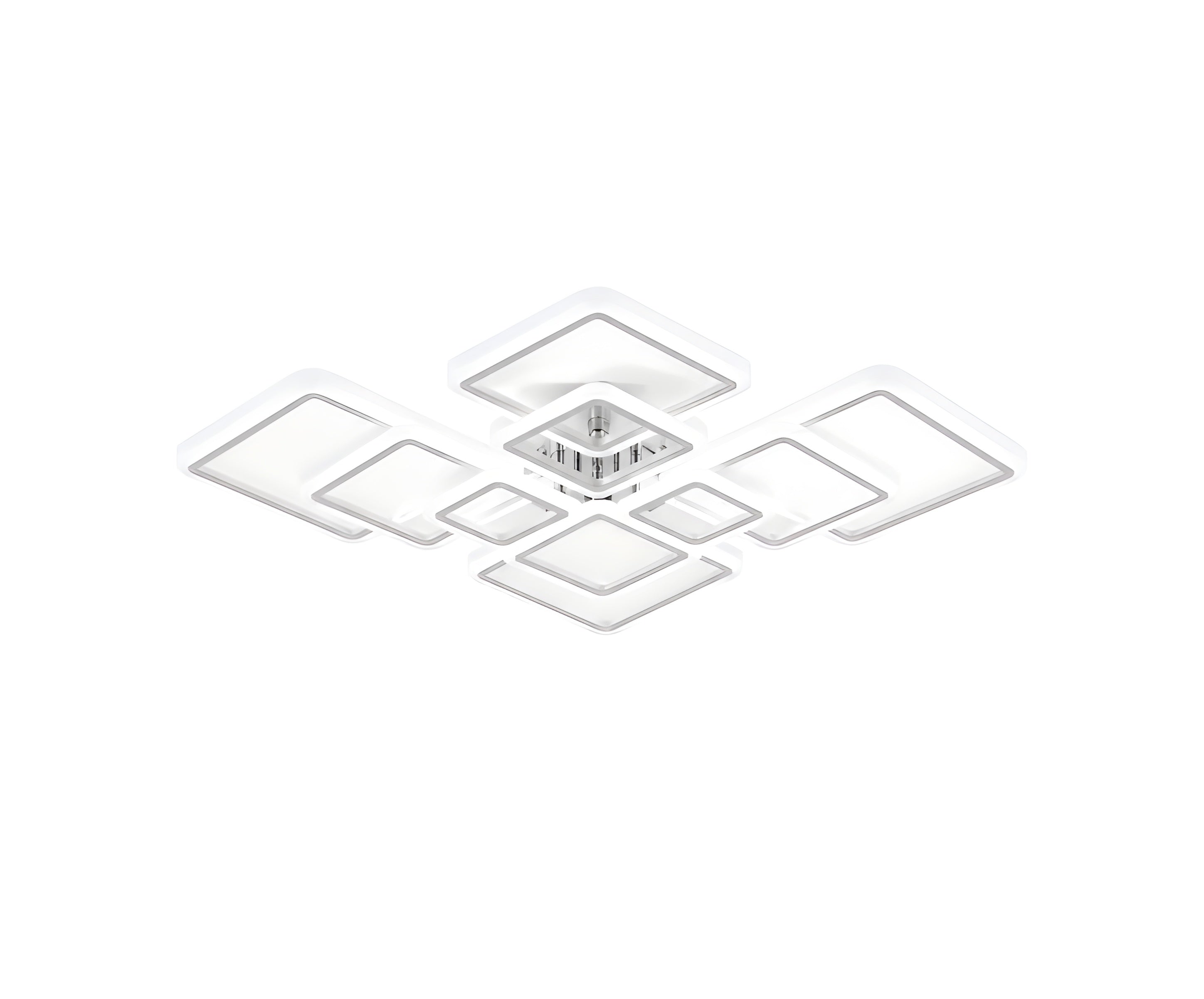Modern Geometric LED Flush Mount Chandelier for Living Room Bedroom and Dining Room