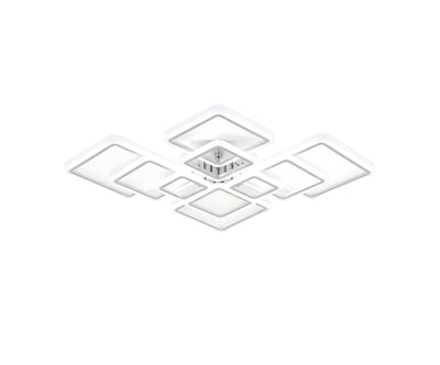 Modern Geometric LED Flush Mount Chandelier for Living Room Bedroom and Dining Room