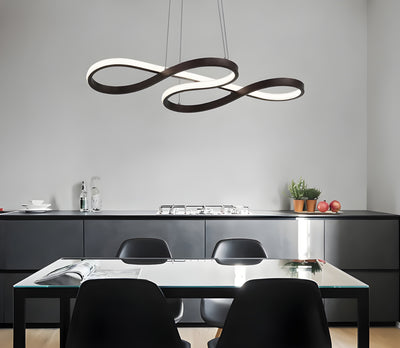 Sculptural Gold Loop Pendant Light for Dining Room Living Room and Kitchen Island