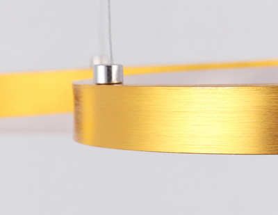 Sculptural Gold Loop Pendant Light for Dining Room Living Room and Kitchen Island