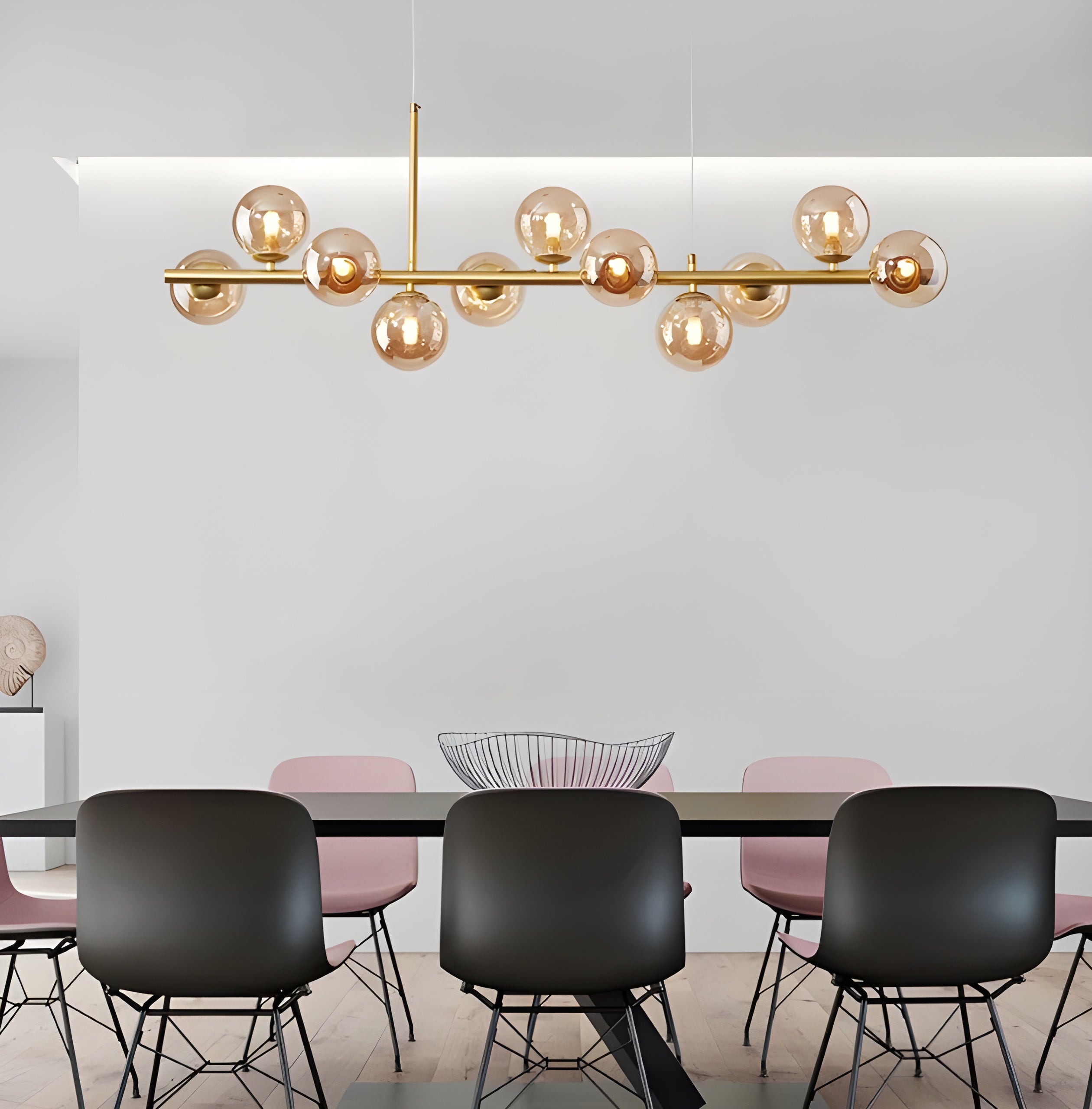 Modern Sputnik Glass Ball Pendant Light for Dining Room Kitchen Island and Living Room