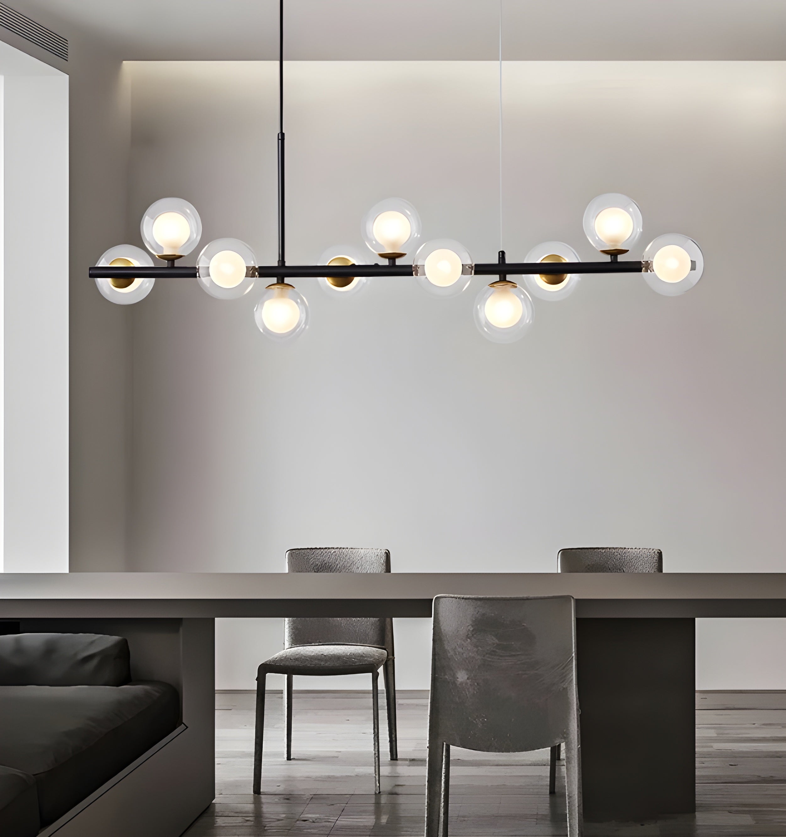 Modern Sputnik Glass Ball Pendant Light for Dining Room Kitchen Island and Living Room