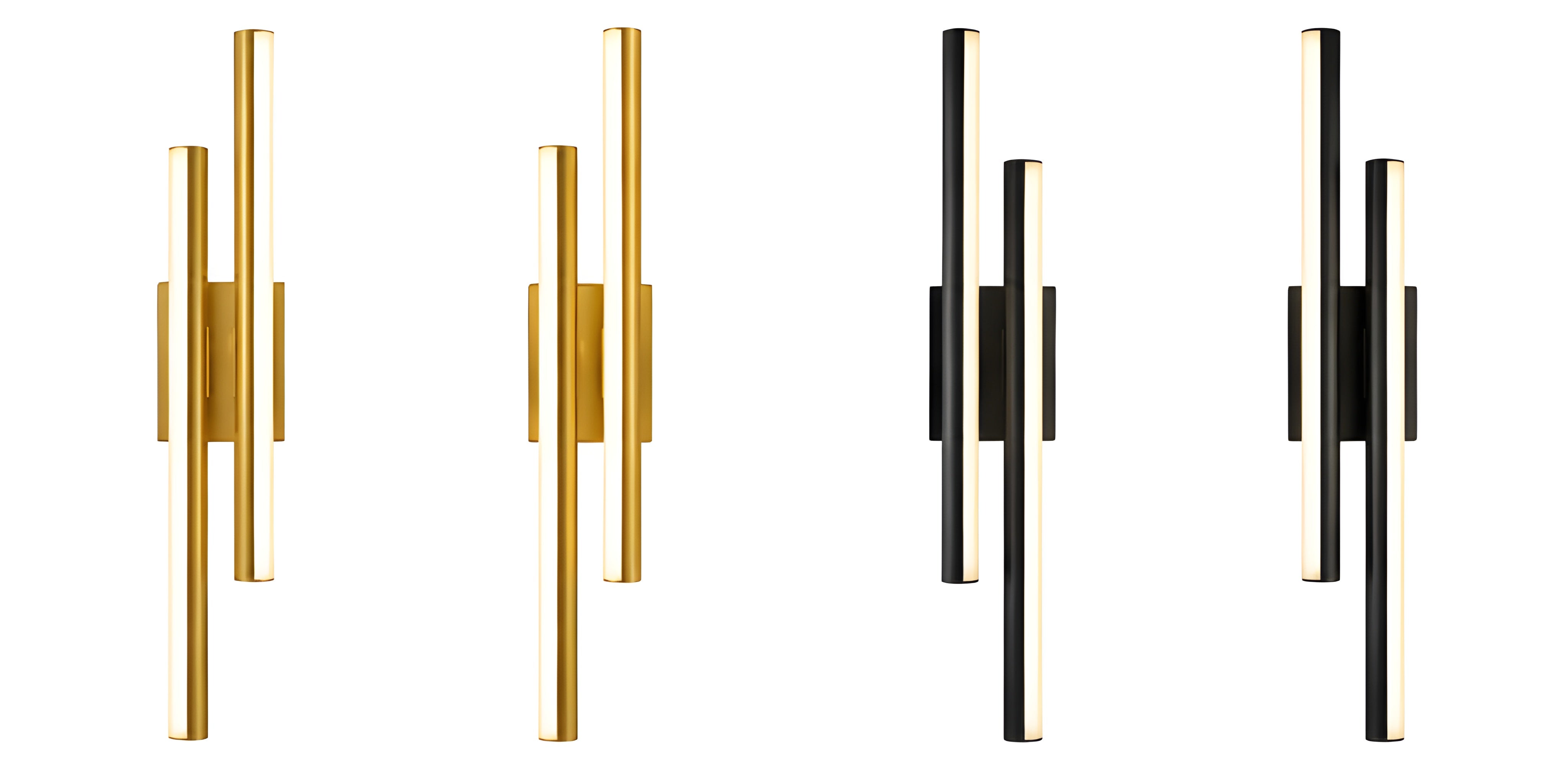 Modern LED Copper Tube Wall Sconce for Bedroom Living Room and Hallway