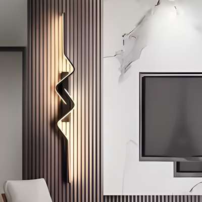 Modern LED Wave Wall Sconce for Living Room Stairwell and Entryway