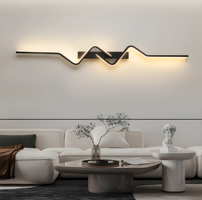 Modern LED Wave Wall Sconce for Living Room Stairwell and Entryway