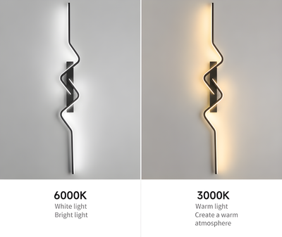 Modern LED Wave Wall Sconce for Living Room Stairwell and Entryway